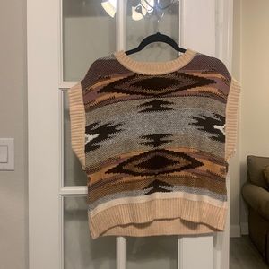 Aztec sweater crop